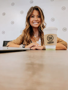 Tiffany at the Wantable Headquarters. Wantable is the company Tiffany works for as CMO.